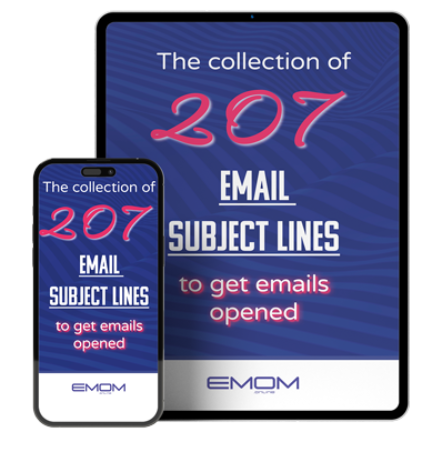 207 subject lines for emails in marketing cover